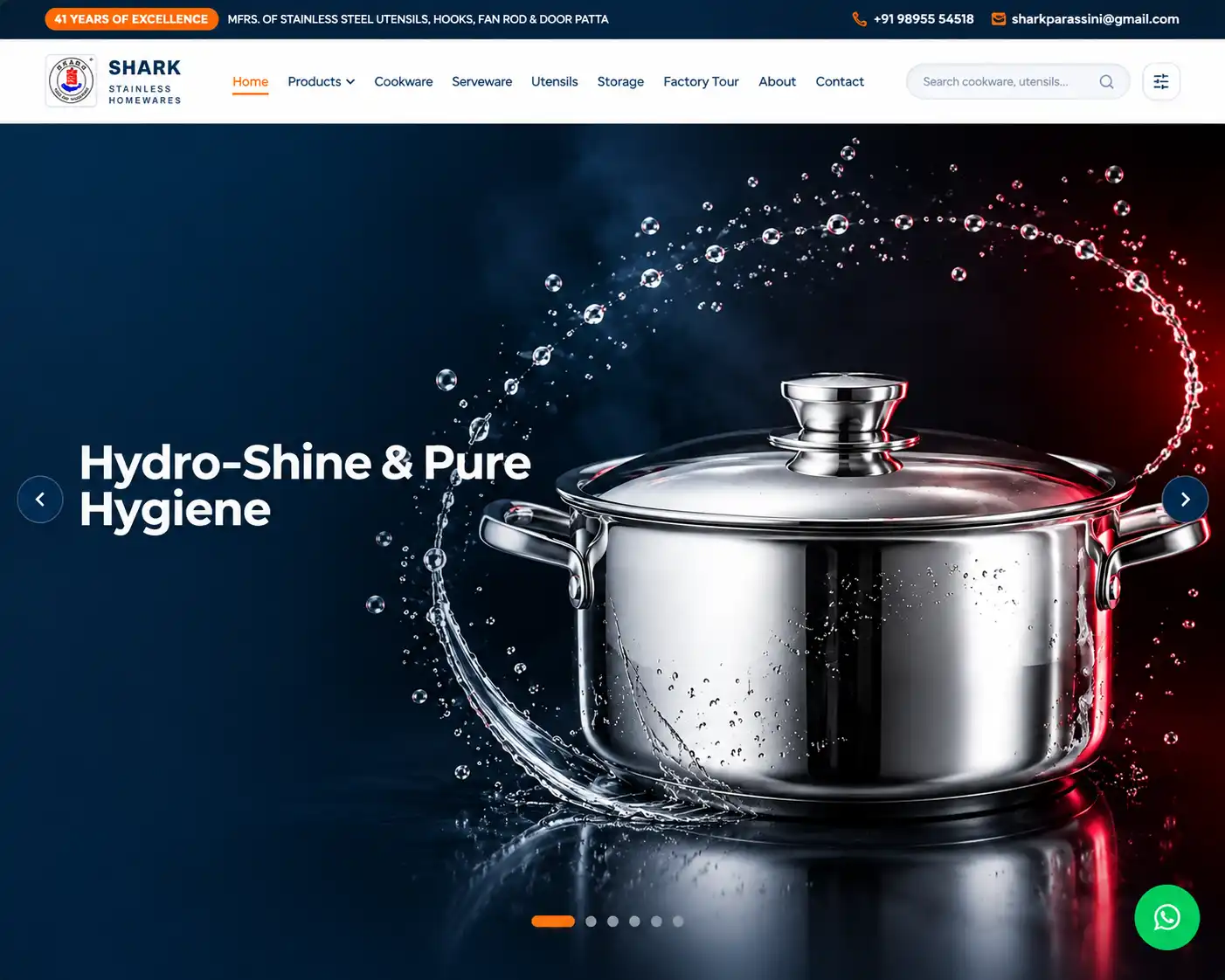 Ecommerce Website Sharkstainless Homewares